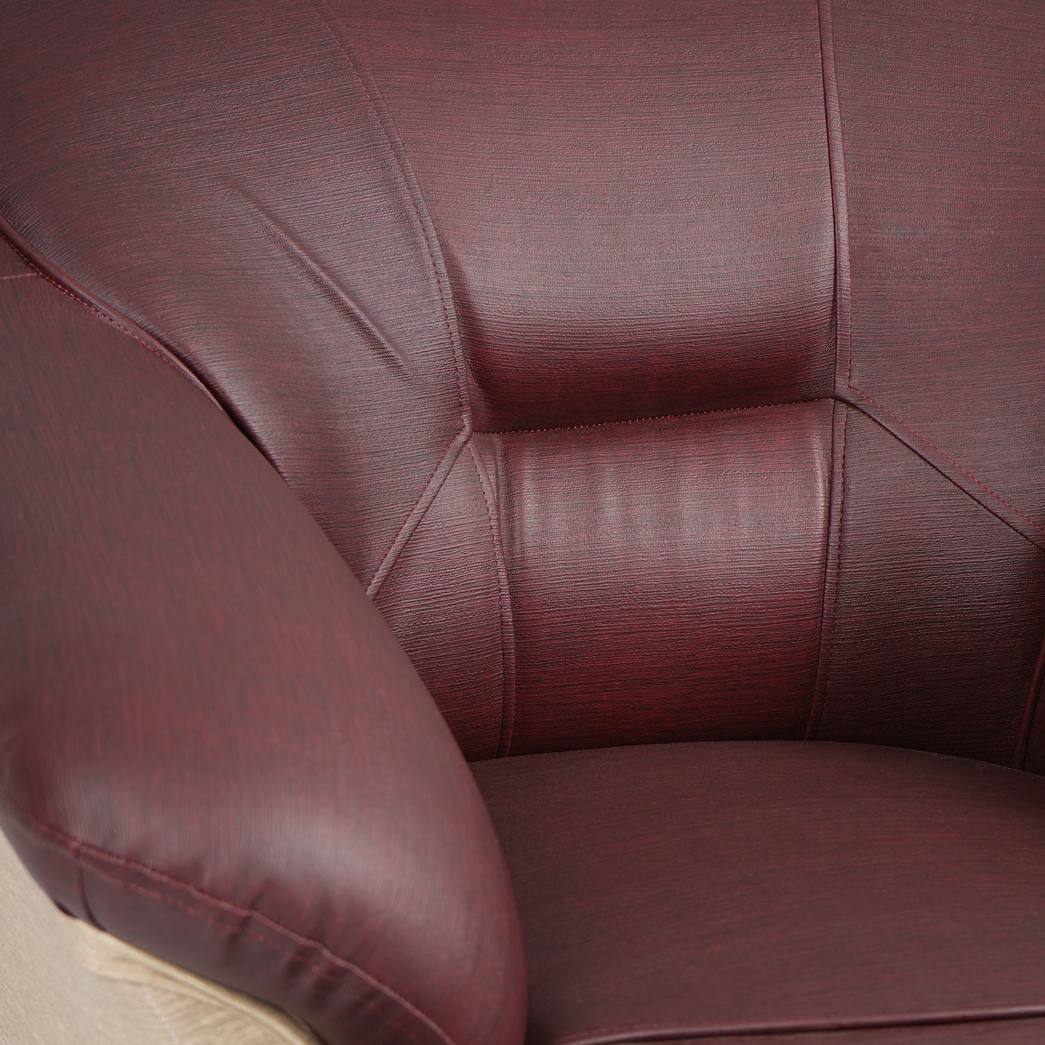 Nilkamal Bright 1 Seater Sofa (Maroon Beige)