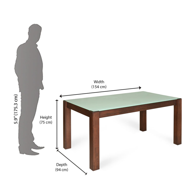 Nilkamal Brighton 6 Seater Dining Table Expresso Nilkamal