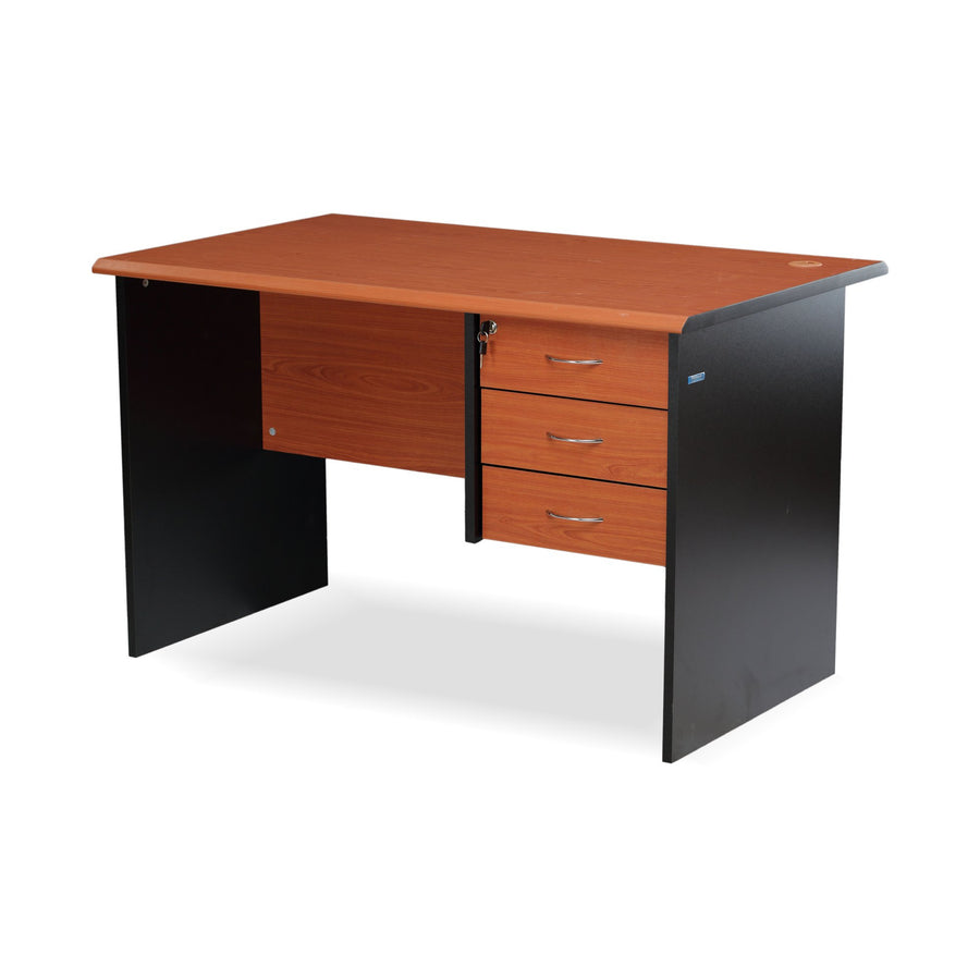 Nilkamal Milford Office Table (Cherry / Black)