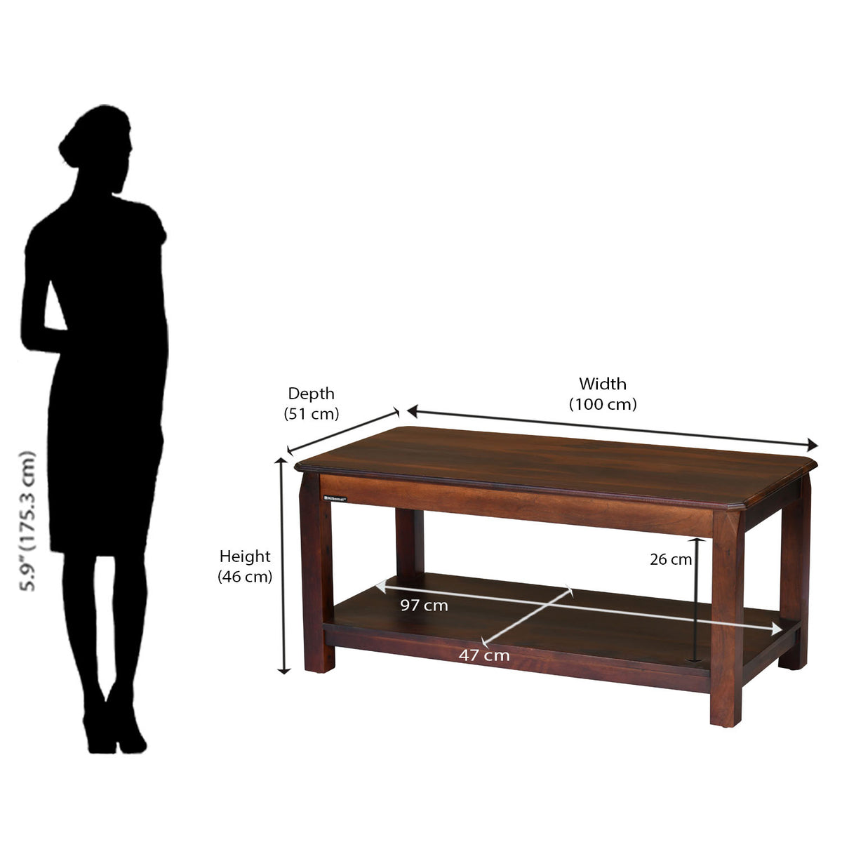 Nilkamal Casper Coffee Table (Country Light) Nilkamal Furniture