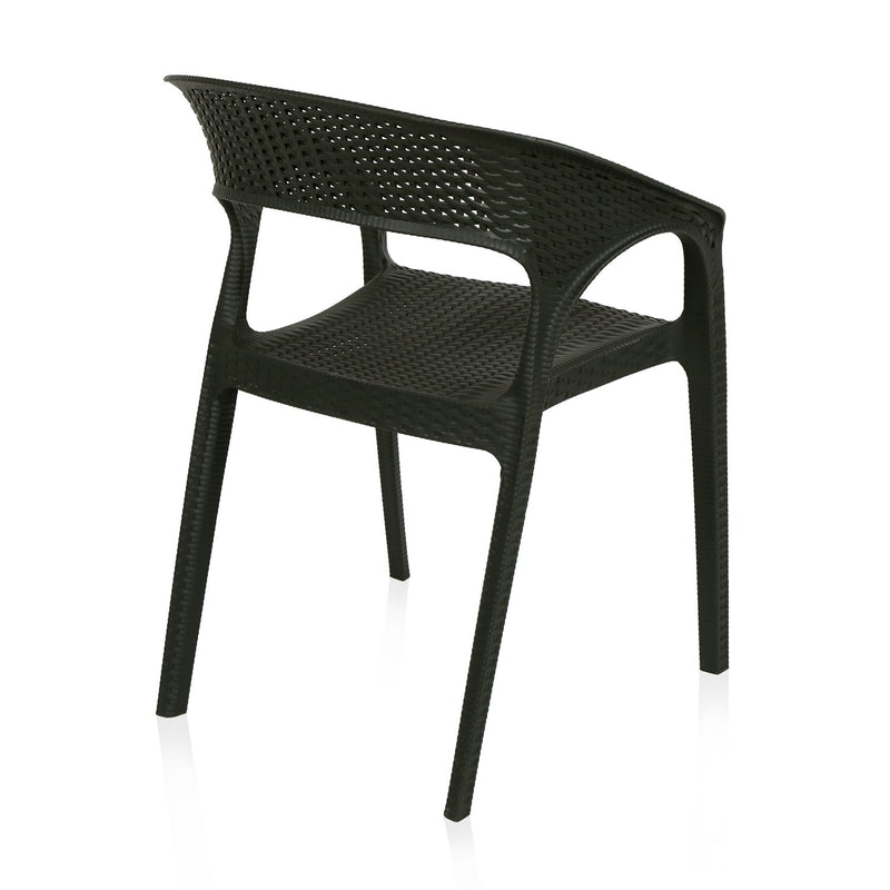 Nilkamal Club Plastic Arm Chair Charcoal Grey Nilkamal Furniture