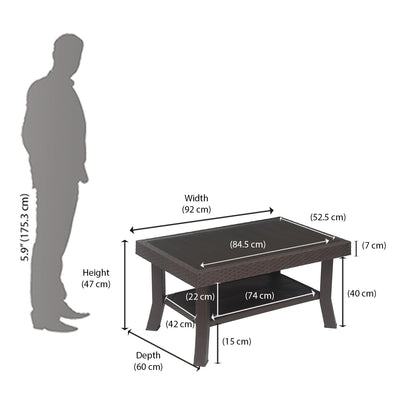 Nilkamal center outlet table with glass