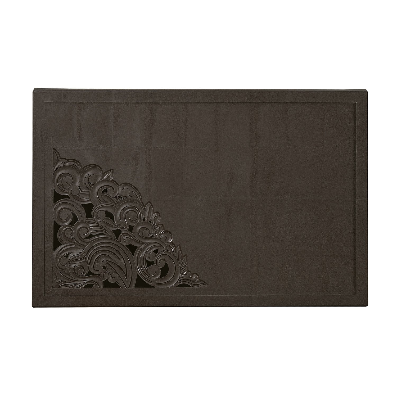 Nilkamal Center Table 2 Carv & Glass (Weather Brown)