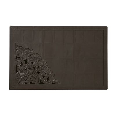 Nilkamal Center Table 2 Carv & Glass (Weather Brown)