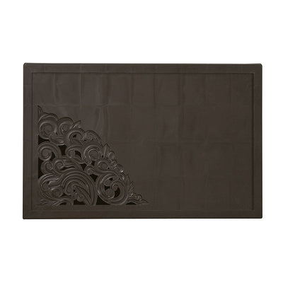 Nilkamal Center Table 2 Carv & Glass (Weather Brown)