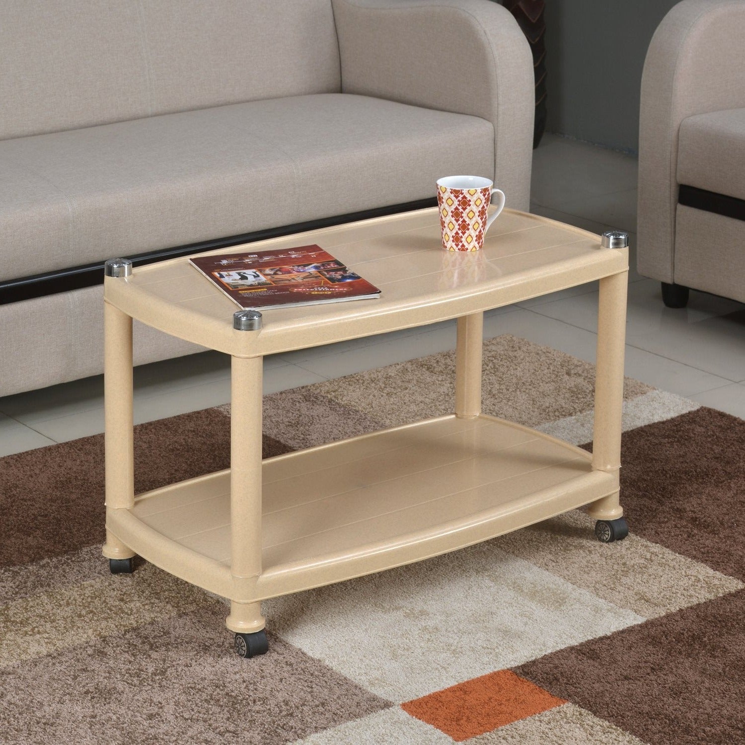 Nilkamal Center Table 5 Marble Beige