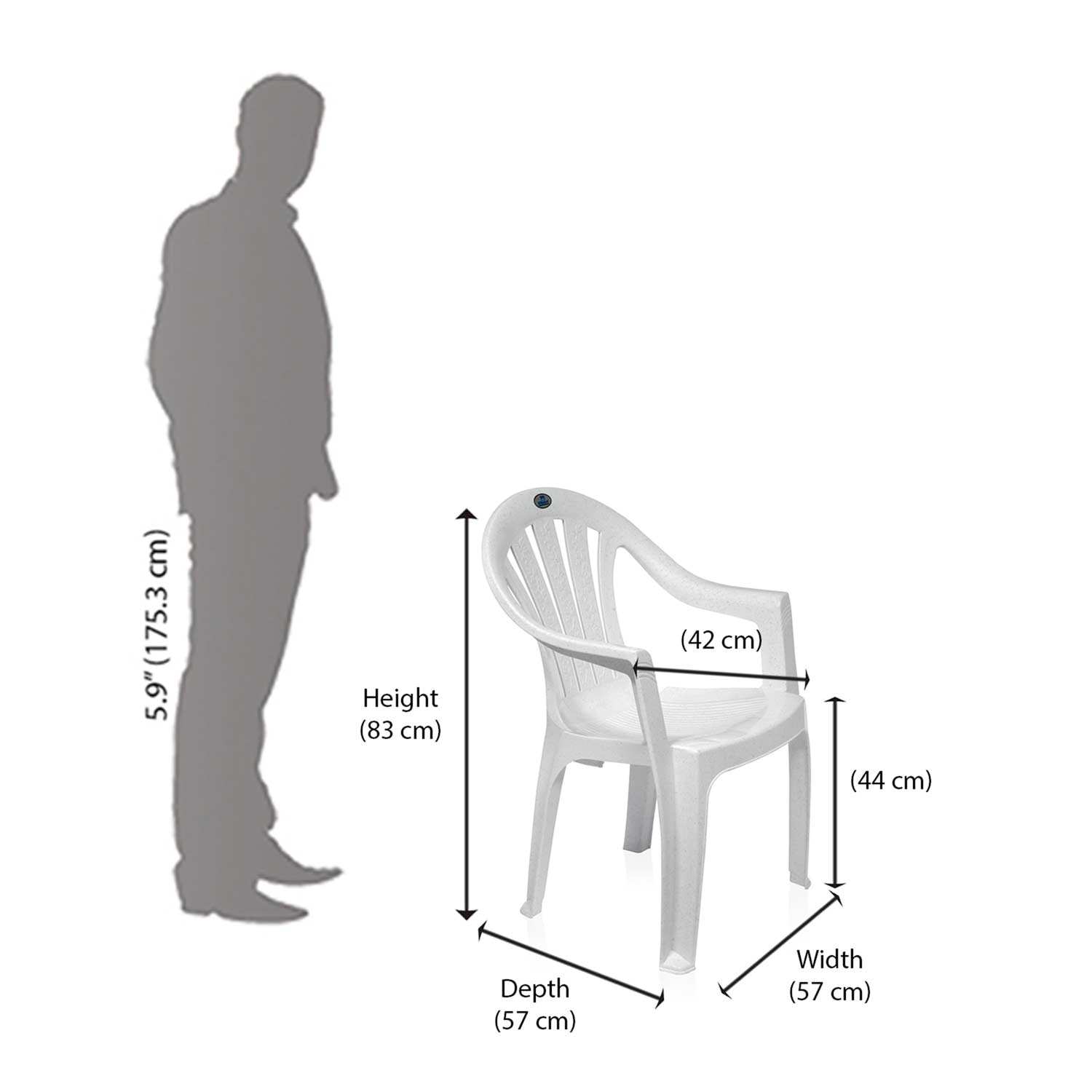 Nilkamal CHR2045 Plastic Arm Chair