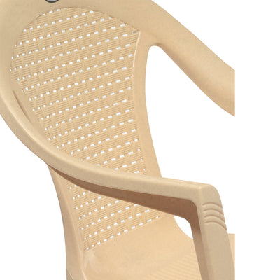 Nilkamal CHR2051 Plastic Arm Chair (Marble Beige)