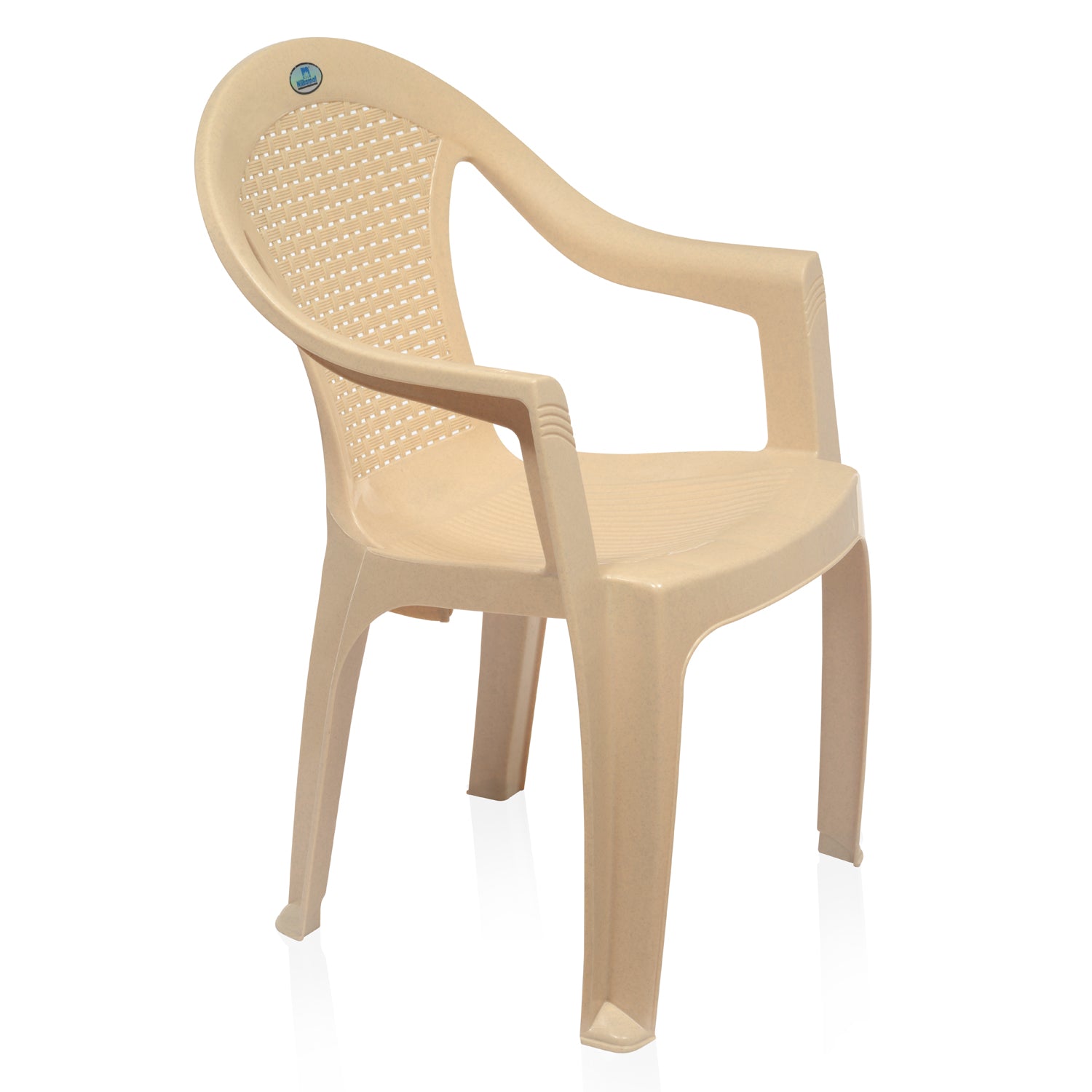Nilkamal CHR2051 Plastic Arm Chair (Marble Beige)