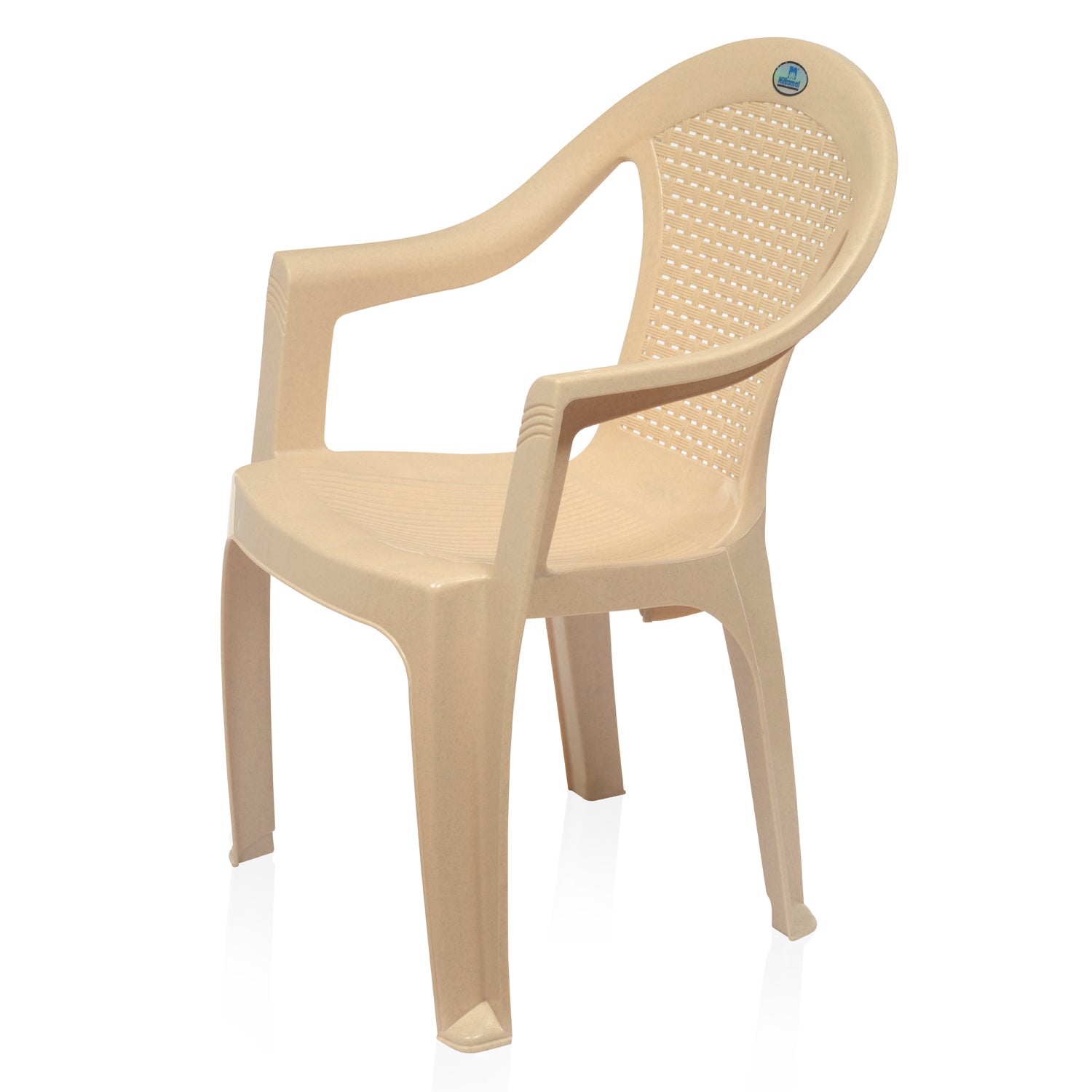 Nilkamal CHR2051 Plastic Arm Chair (Marble Beige)