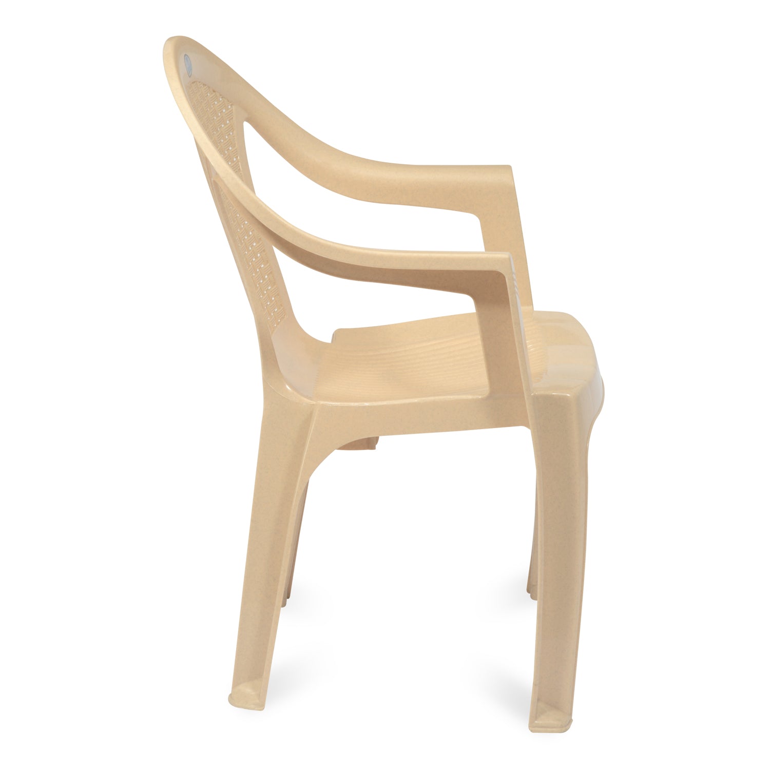 Nilkamal CHR2051 Plastic Arm Chair (Marble Beige)