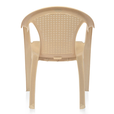 Nilkamal CHR2051 Plastic Arm Chair (Marble Beige)