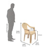 Nilkamal CHR2051 Plastic Arm Chair (Marble Beige)