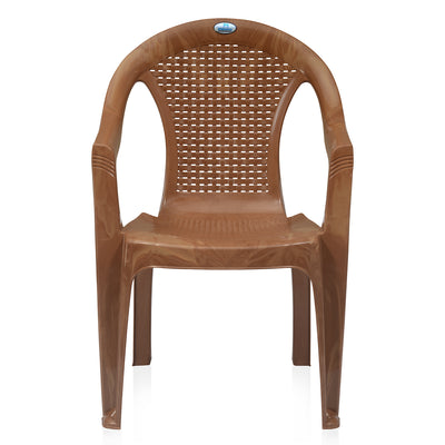 Nilkamal CHR2051 Plastic Arm Chair (Pear Wood)