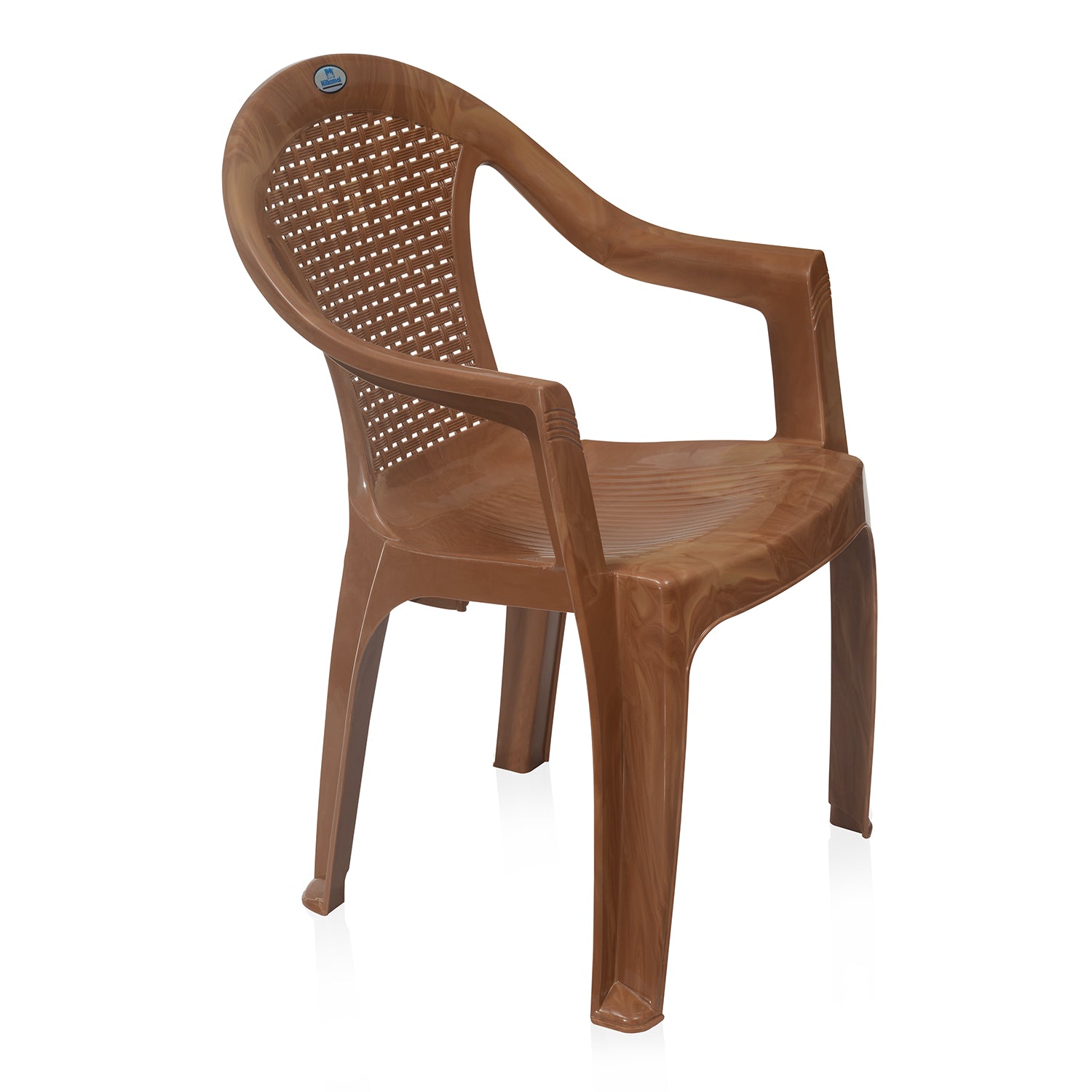Nilkamal CHR2051 Plastic Arm Chair (Pear Wood)