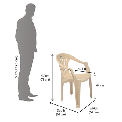 Nilkamal CHR2101 Plastic Arm Chair