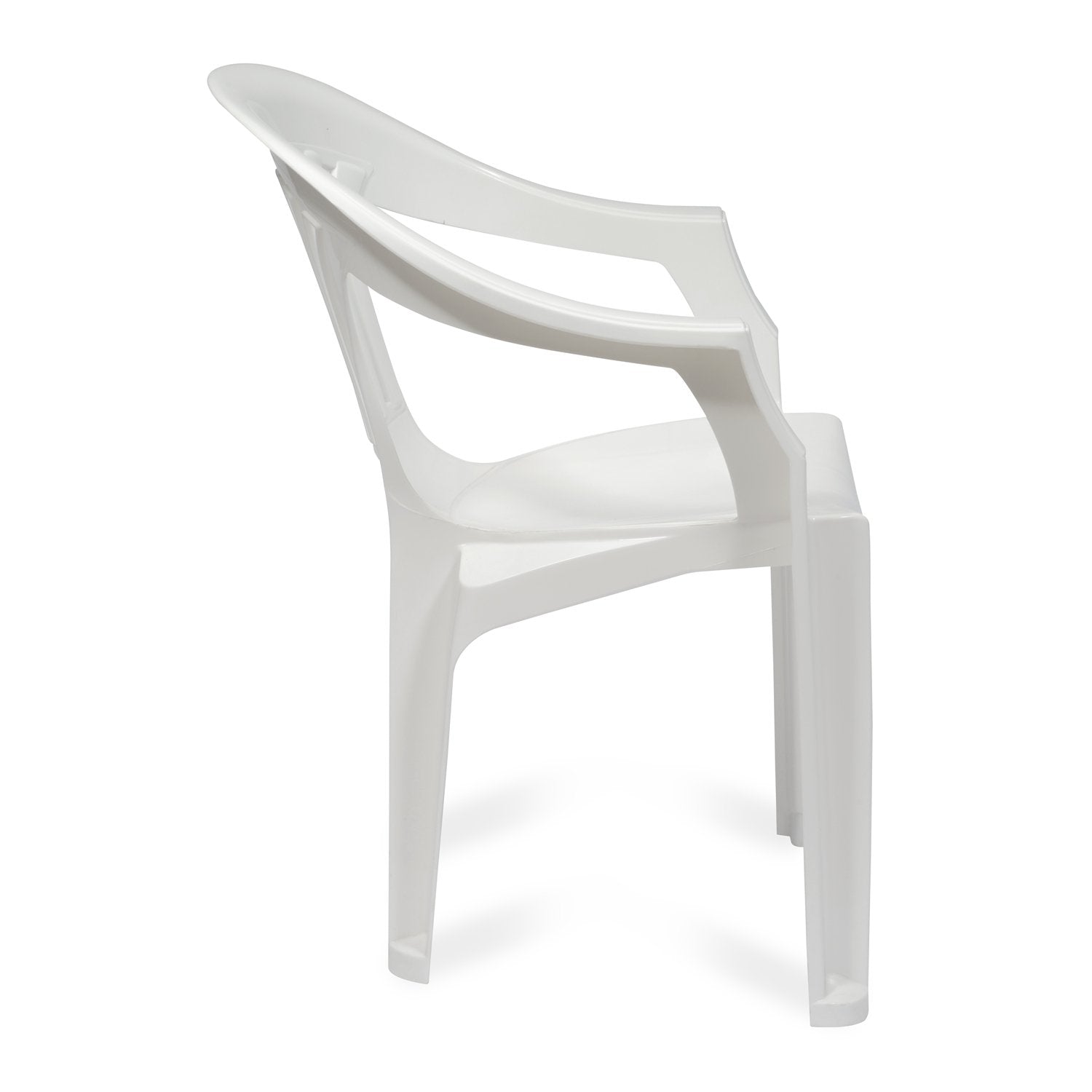 Nilkamal CHR2101 Plastic Arm Chair (Milky White)