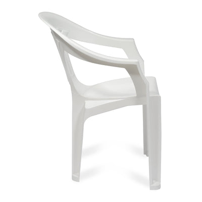 Nilkamal CHR2101 Plastic Arm Chair (Milky White)