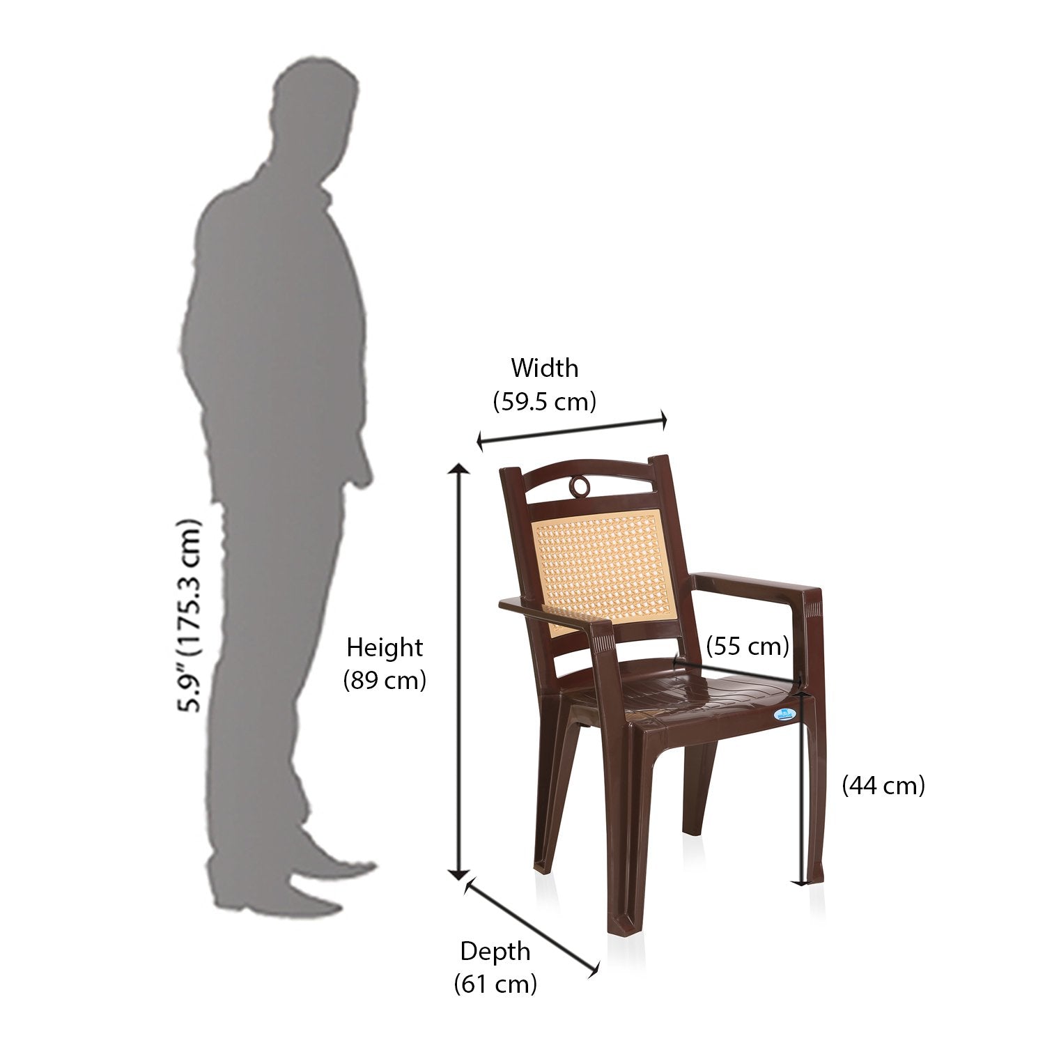 Nilkamal CHR2197 Premium Plastic Arm Chair