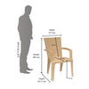 Nilkamal CHR2225 Plastic Arm Chair (Marble Beige)
