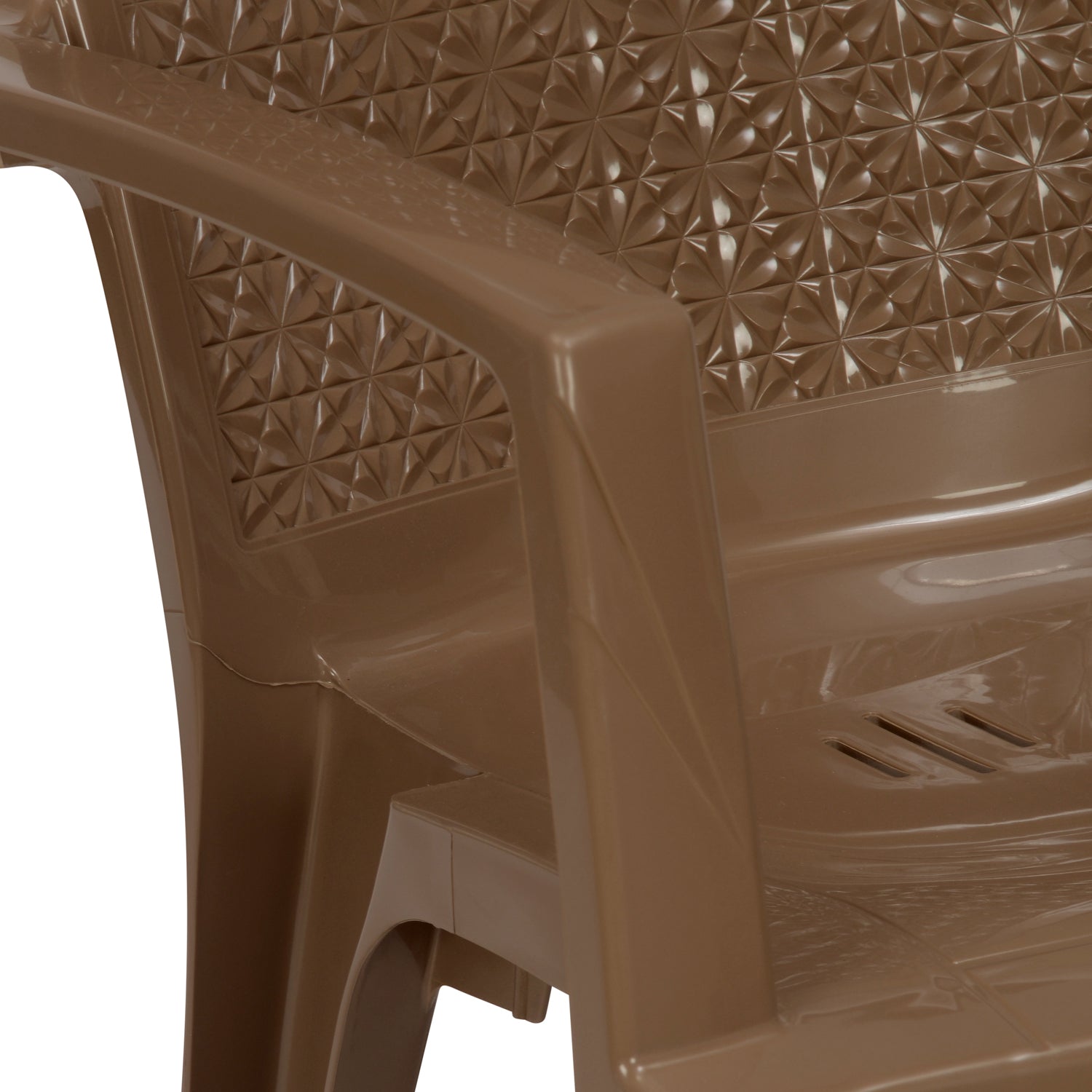 Nilkamal CHR2225 Plastic Arm Chair (Rattan Dark Beige)