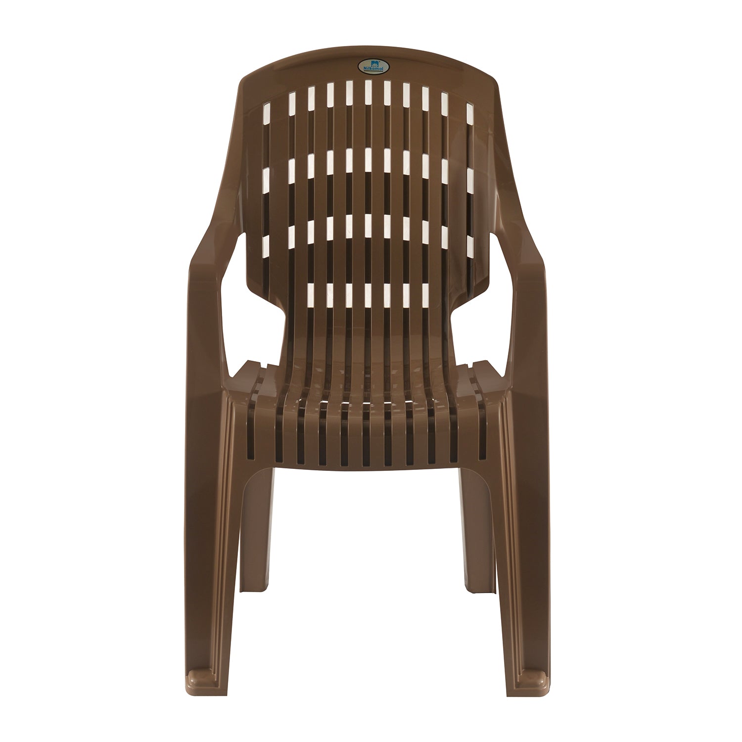 Nilkamal CHR2230 Plastic Arm Chair (Rattan Dark Beige)
