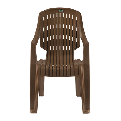 Nilkamal CHR2230 Plastic Arm Chair (Rattan Dark Beige)