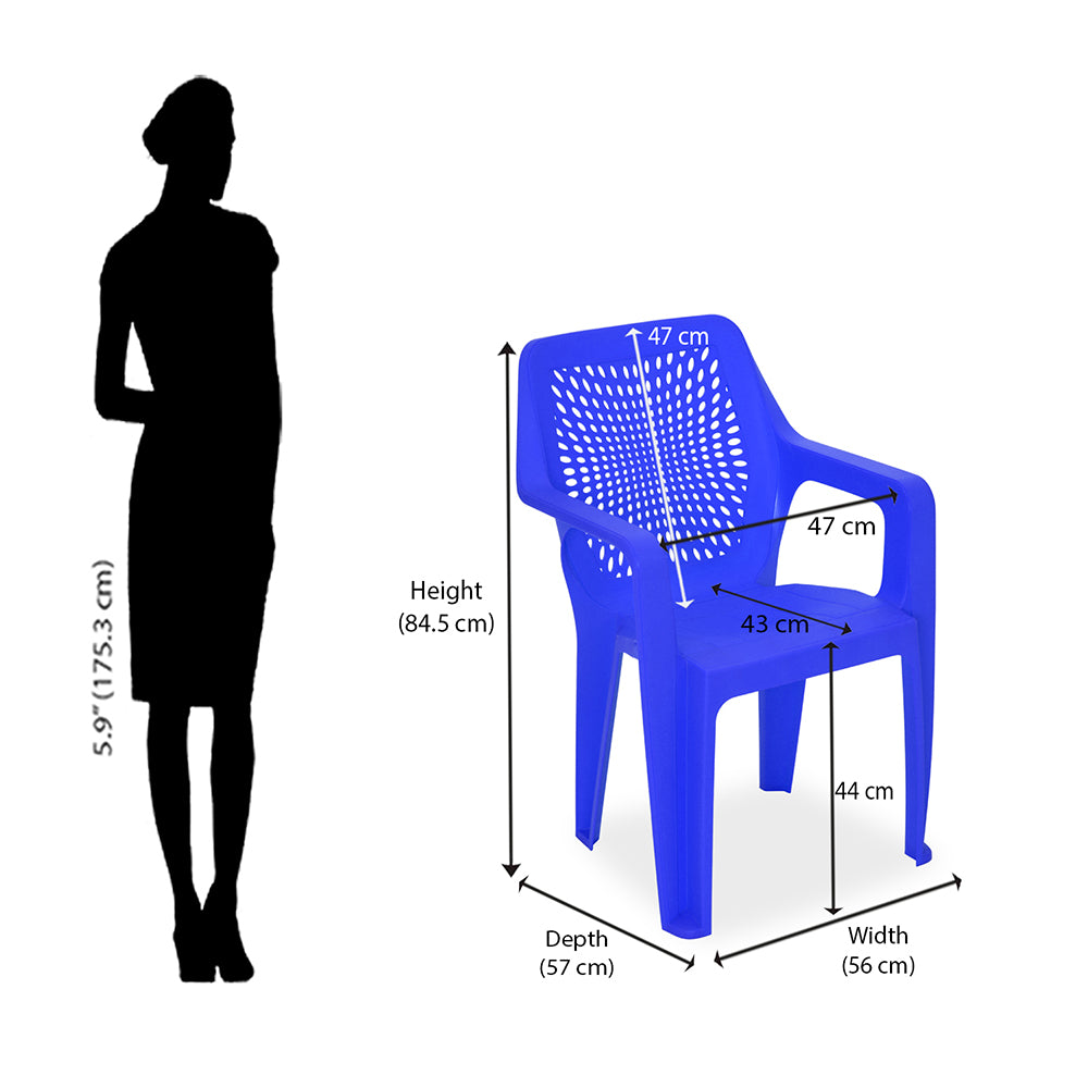 Nilkamal Trendy Plastic Chair with Arm Rest