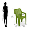 Nilkamal Trendy Plastic Chair with Arm Rest