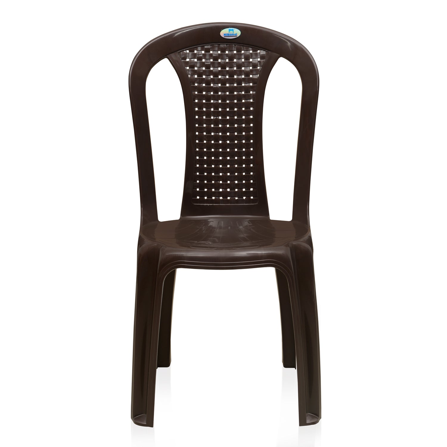 Nilkamal CHR4002 Plastic Armless Chair (Weather Brown)