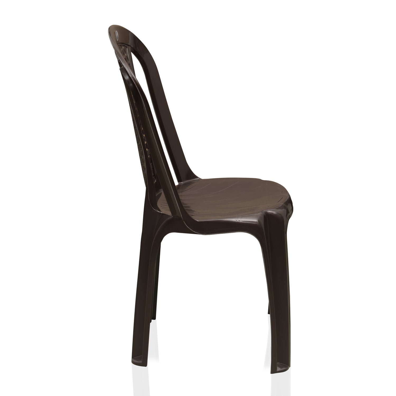 Nilkamal CHR4002 Plastic Armless Chair (Weather Brown)