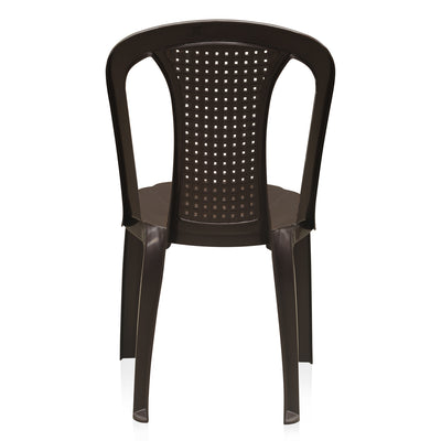 Nilkamal CHR4002 Plastic Armless Chair (Weather Brown)