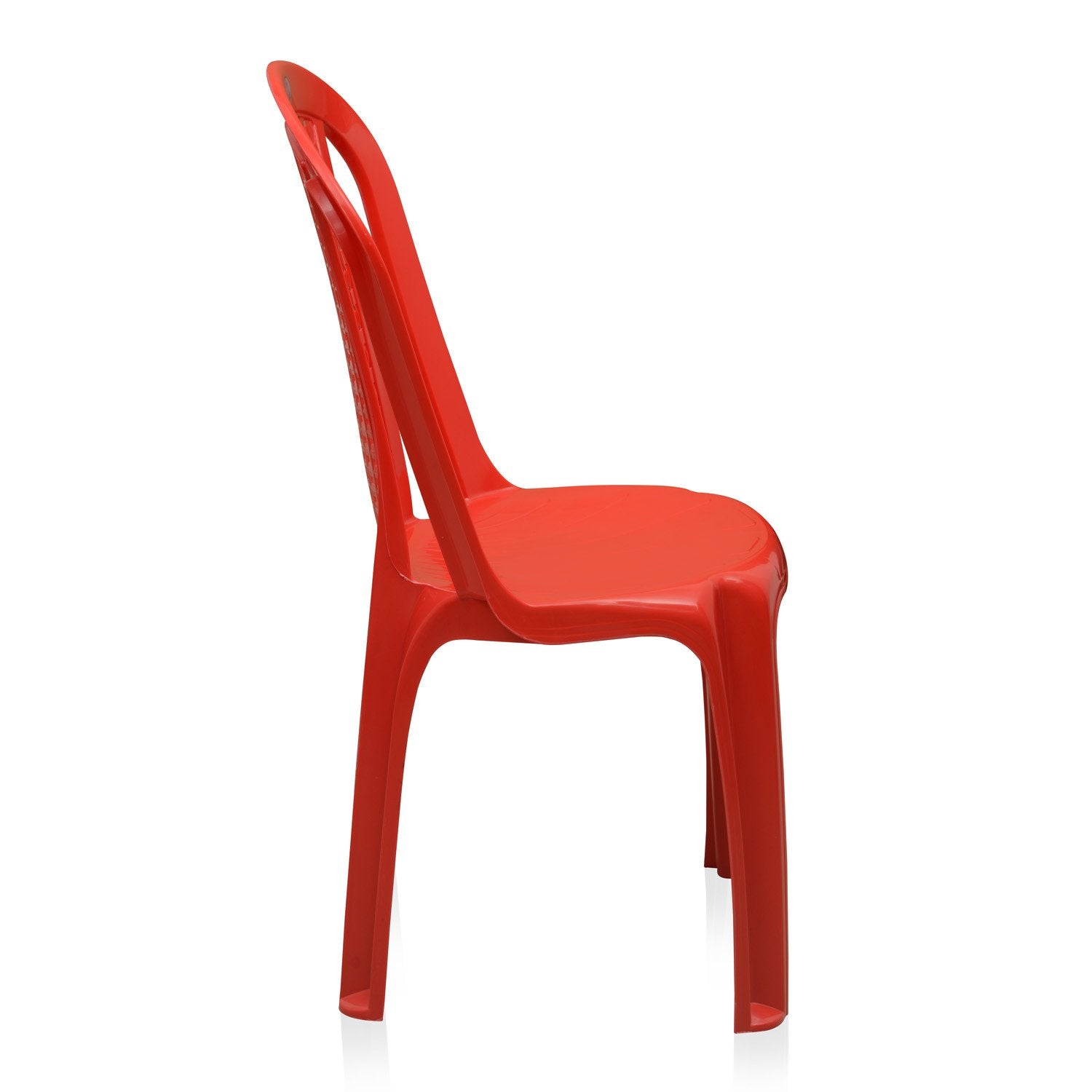 Nilkamal CHR4002 Plastic Armless Chair (Bright Red)