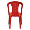 Nilkamal CHR4002 Plastic Armless Chair (Bright Red)