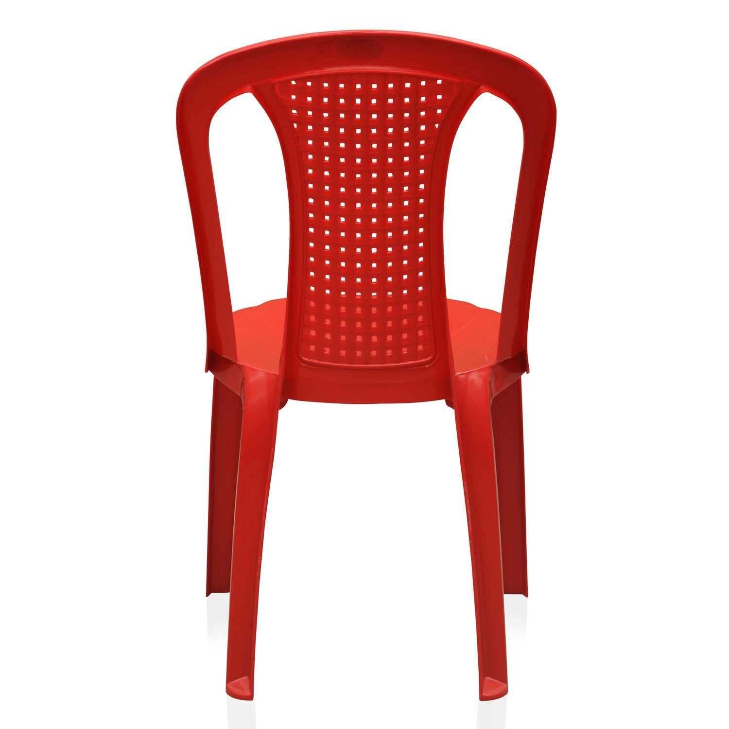 Nilkamal CHR4002 Plastic Armless Chair (Bright Red)