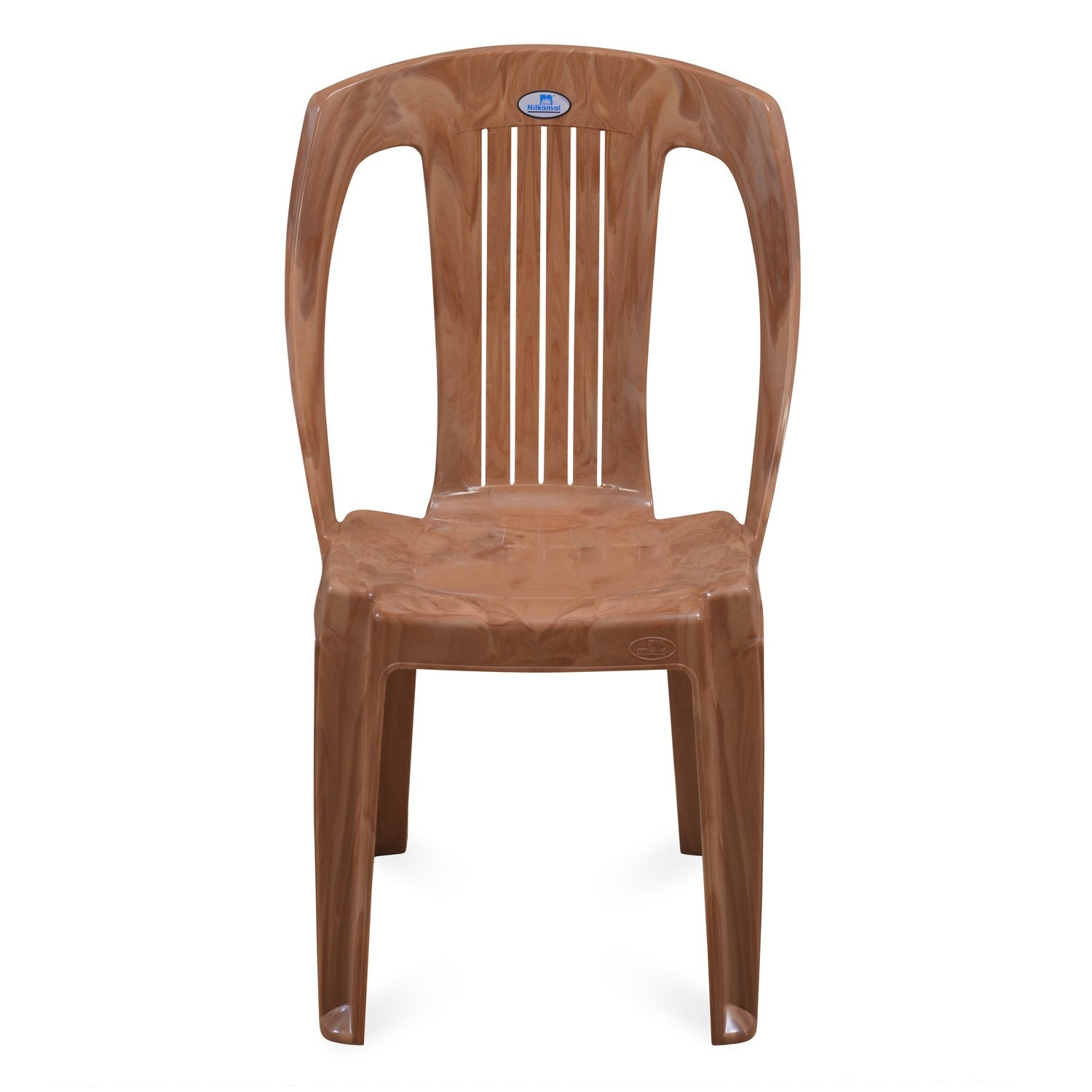 Nilkamal CHR4032 Plastic Armless Chair (Pear Wood)