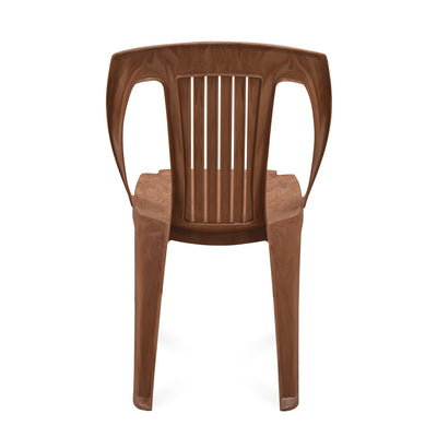 Nilkamal CHR4032 Plastic Armless Chair (Pear Wood)