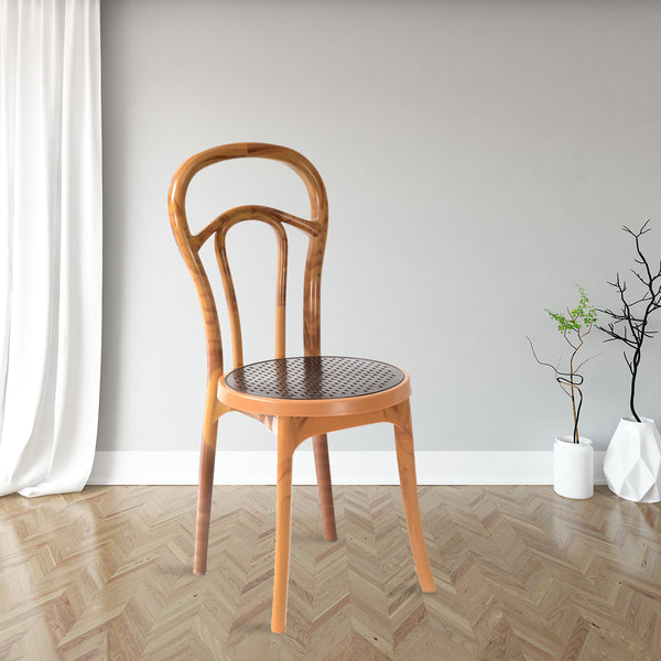 Rust Brown Nilkamal Club Chair Polaris Auto-Return Swivel Dining