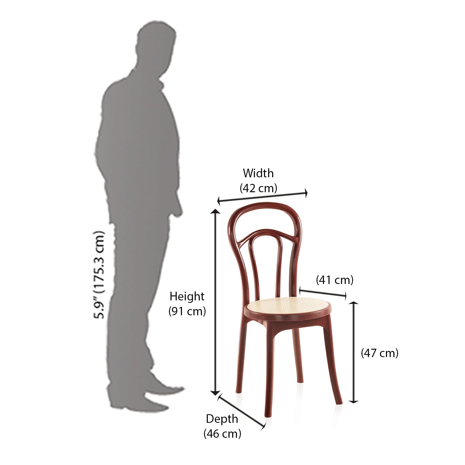 Nilkamal CHR 4040 without Cushion Armless Chair