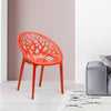 Nilkamal Crystal Polypropylene Armless Chair (Bright Red)