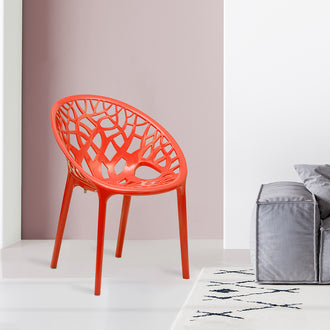 Nilkamal Crystal Polypropylene Premium Chair (Bright Red)