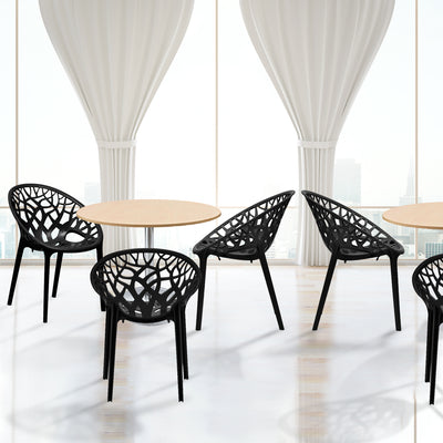 Nilkamal Crystal Polypropylene Armless Chair (Iron Black)