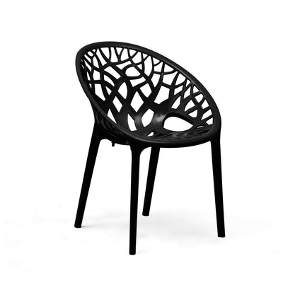Nilkamal Crystal Polypropylene Armless Chair (Iron Black)