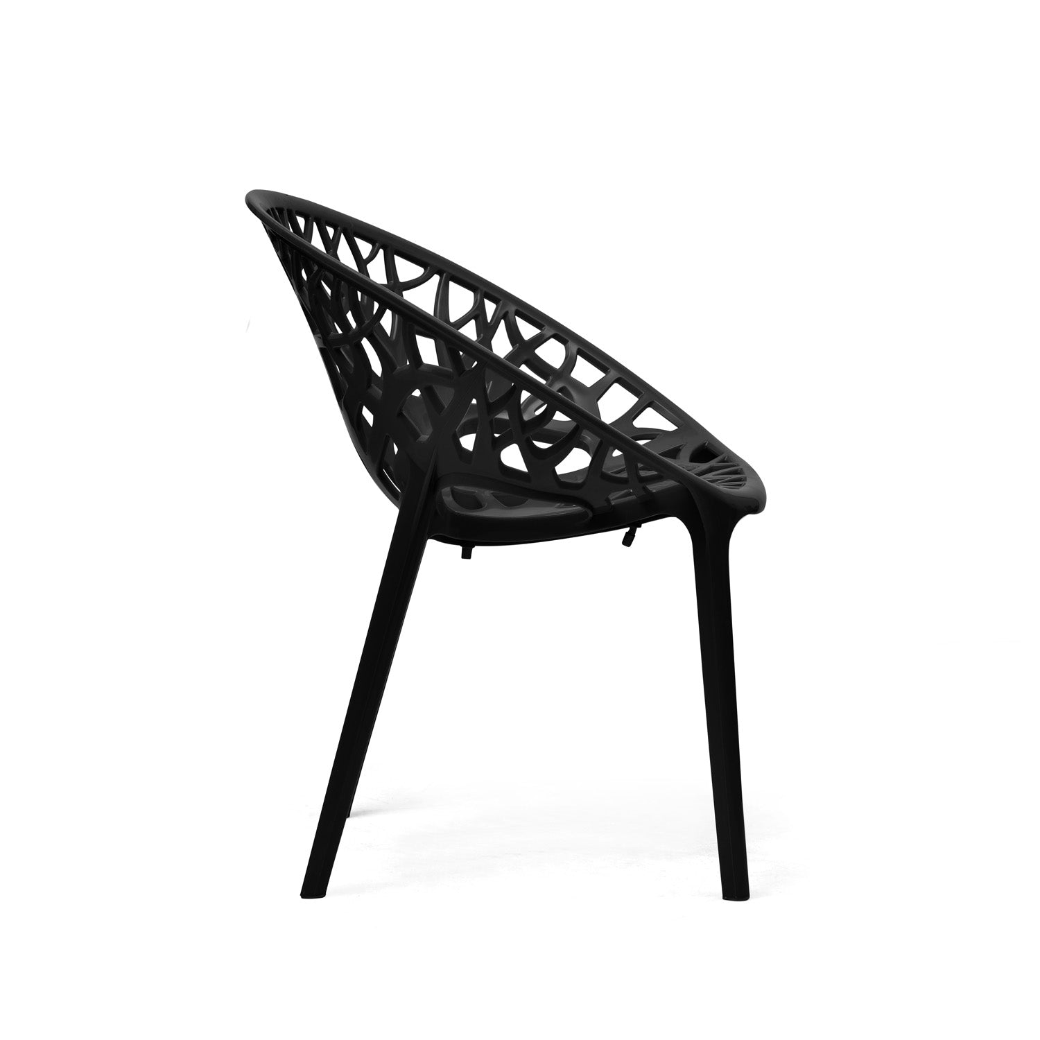Nilkamal Crystal Polypropylene Armless Chair (Iron Black)