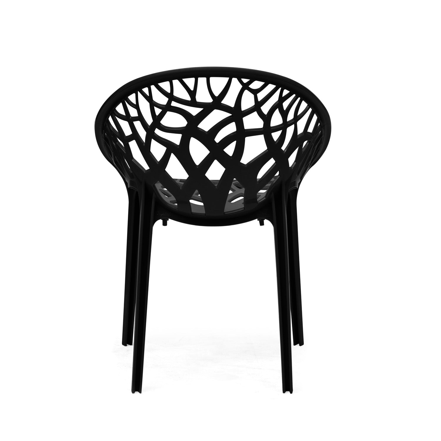 Nilkamal Crystal Polypropylene Armless Chair (Iron Black)