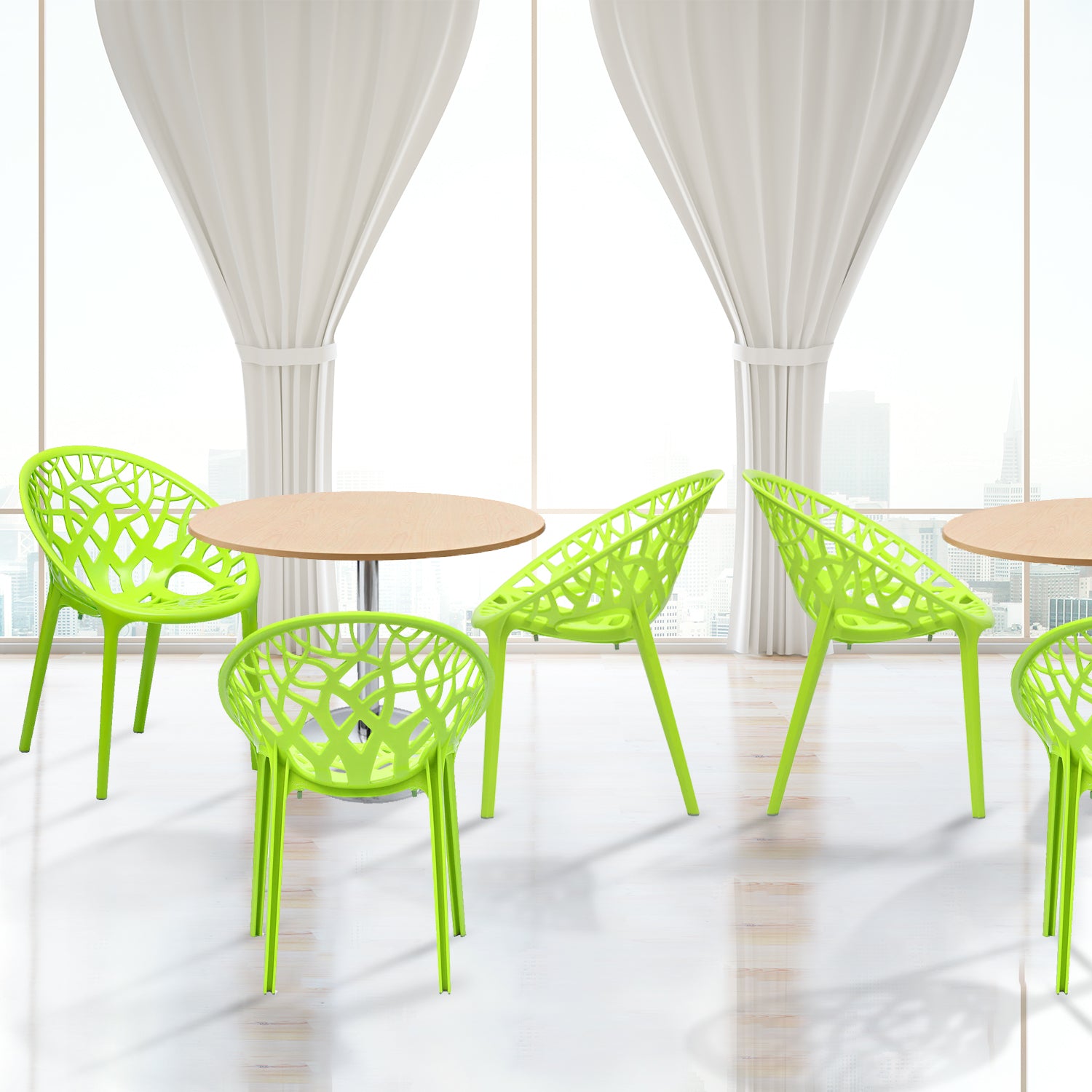 Nilkamal Crystal Polypropylene Armless Chair