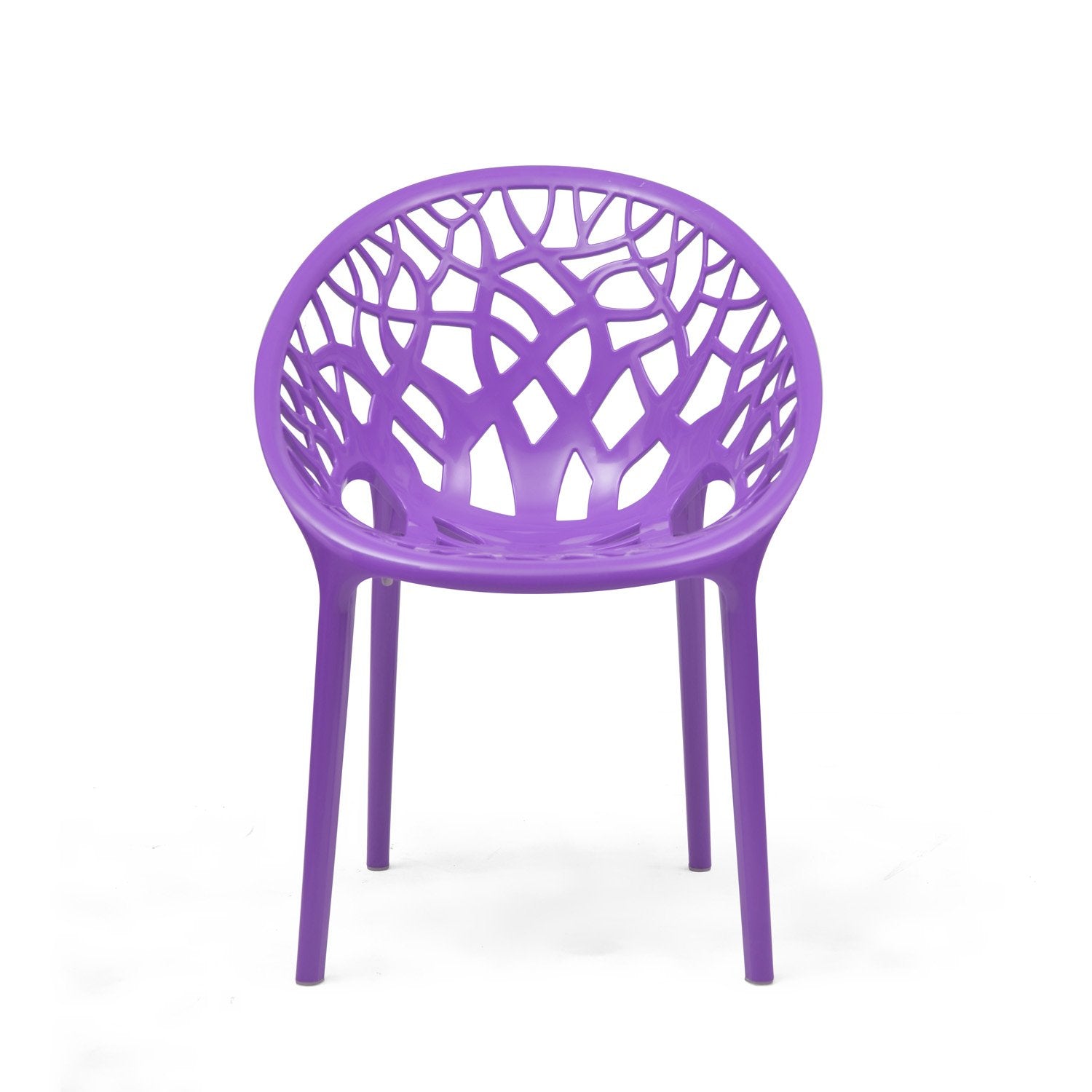 Nilkamal Crystal Polypropylene Armless Chair (Voilet)