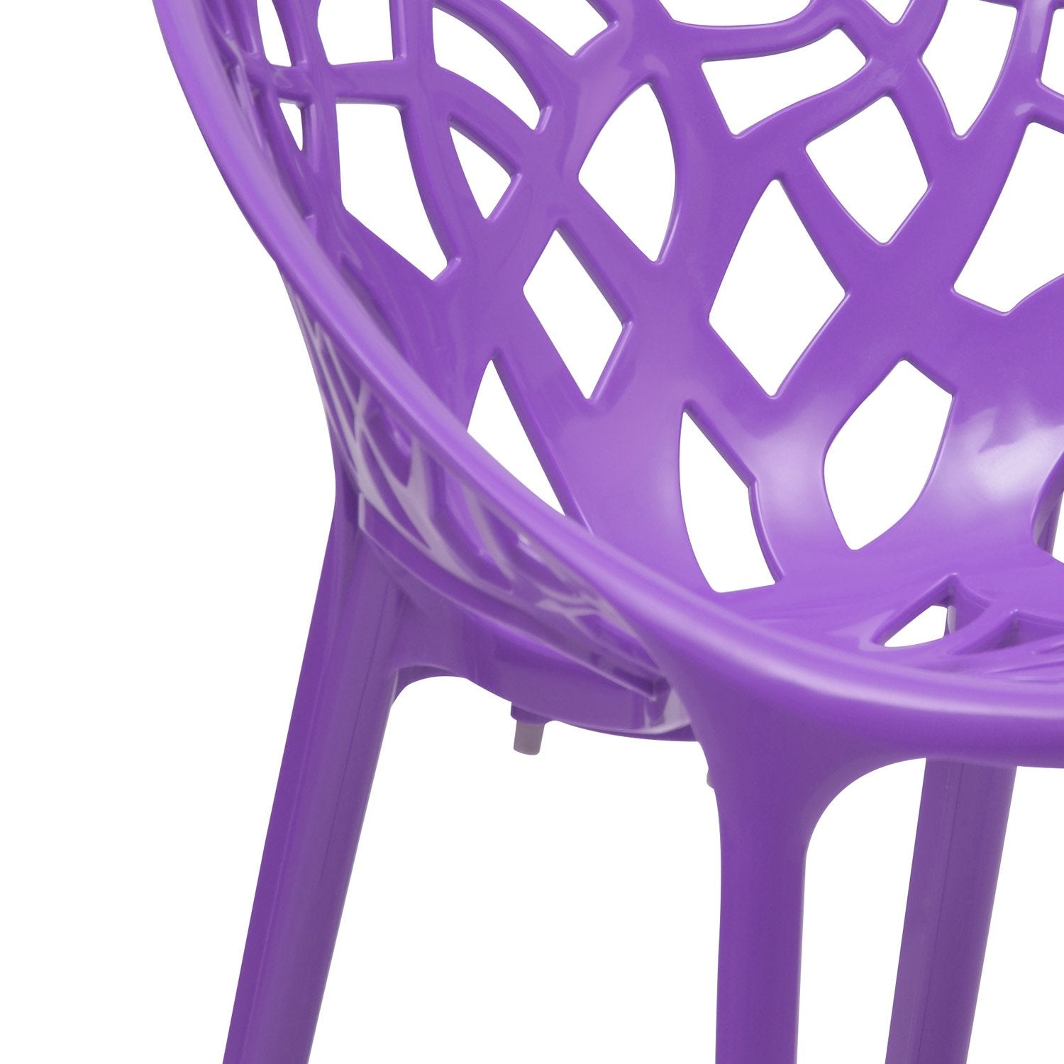 Nilkamal Crystal Polypropylene Armless Chair (Voilet)