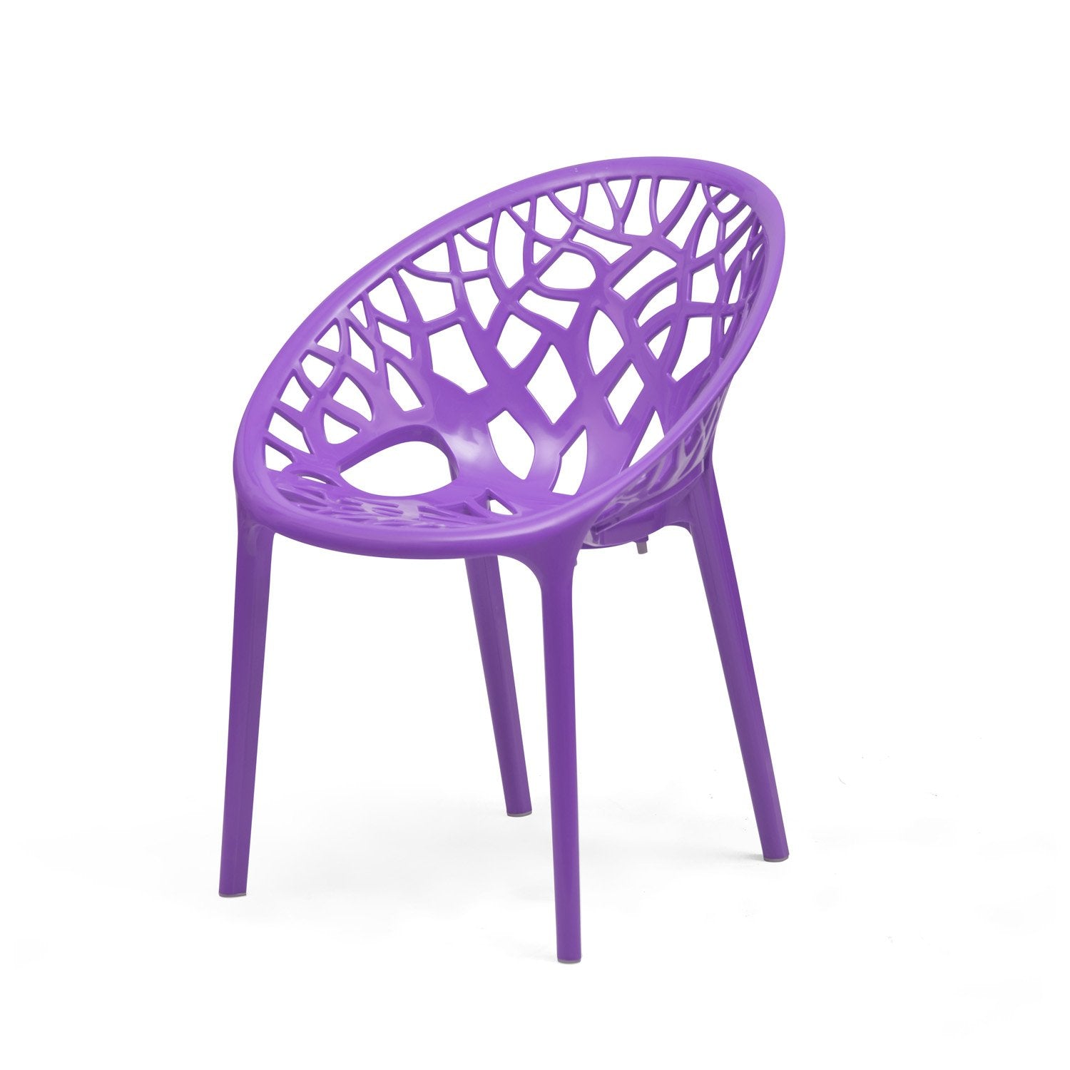 Nilkamal Crystal Polypropylene Armless Chair (Voilet)