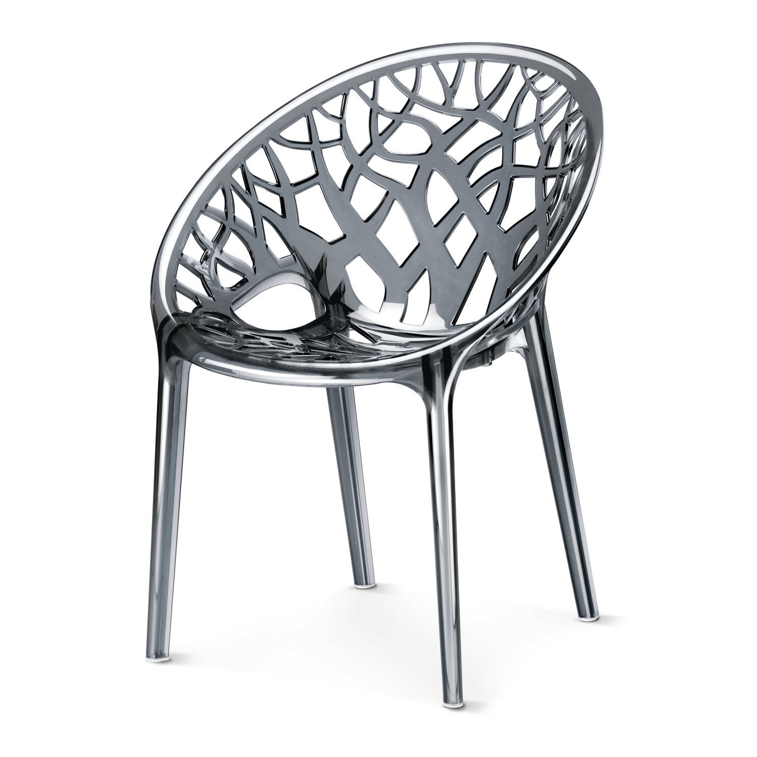 Nilkamal Crystal Polycarbonate Armless Chair (Dream Grey)